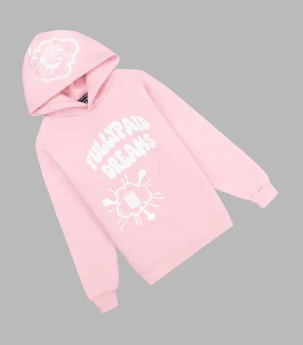 DREAMS HOODIE PINK WHITE