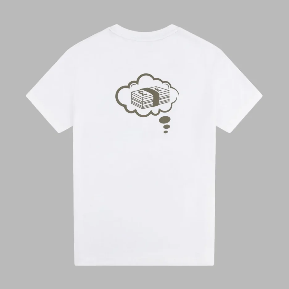 DREAMS OVERSIZED T SHIRT WHITE KHAKI