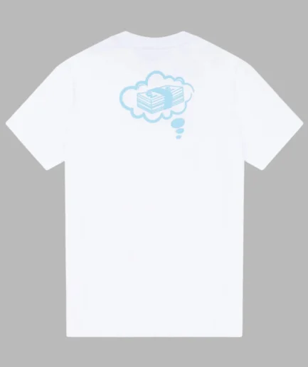 DREAMS OVERSIZED T SHIRT WHITE SKY BLUE