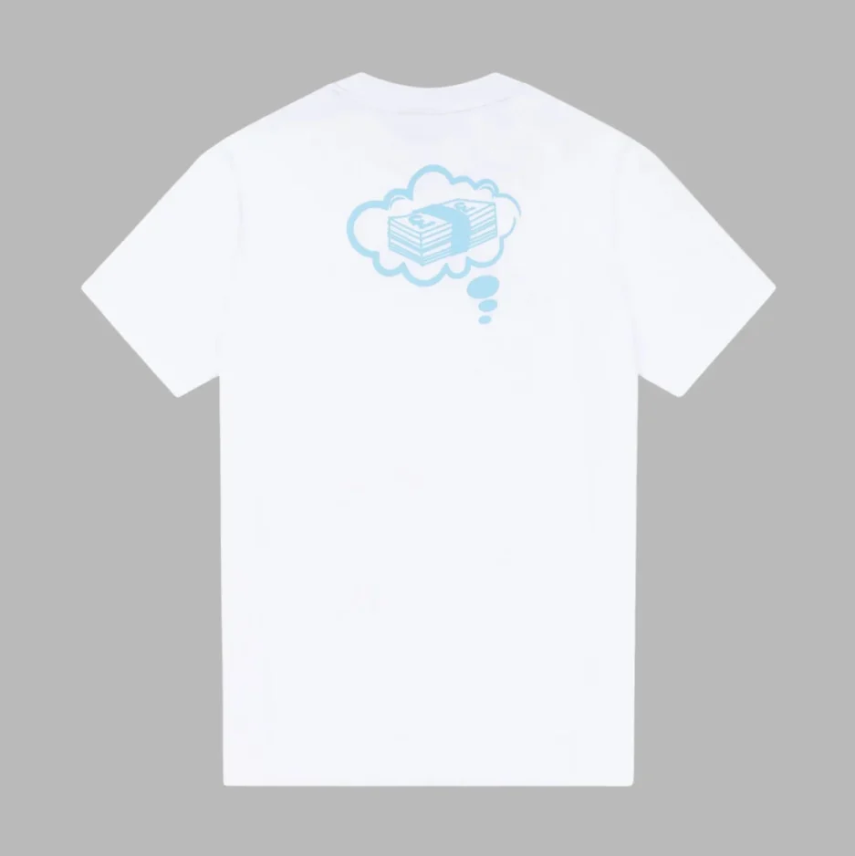 DREAMS OVERSIZED T SHIRT WHITE SKY BLUE