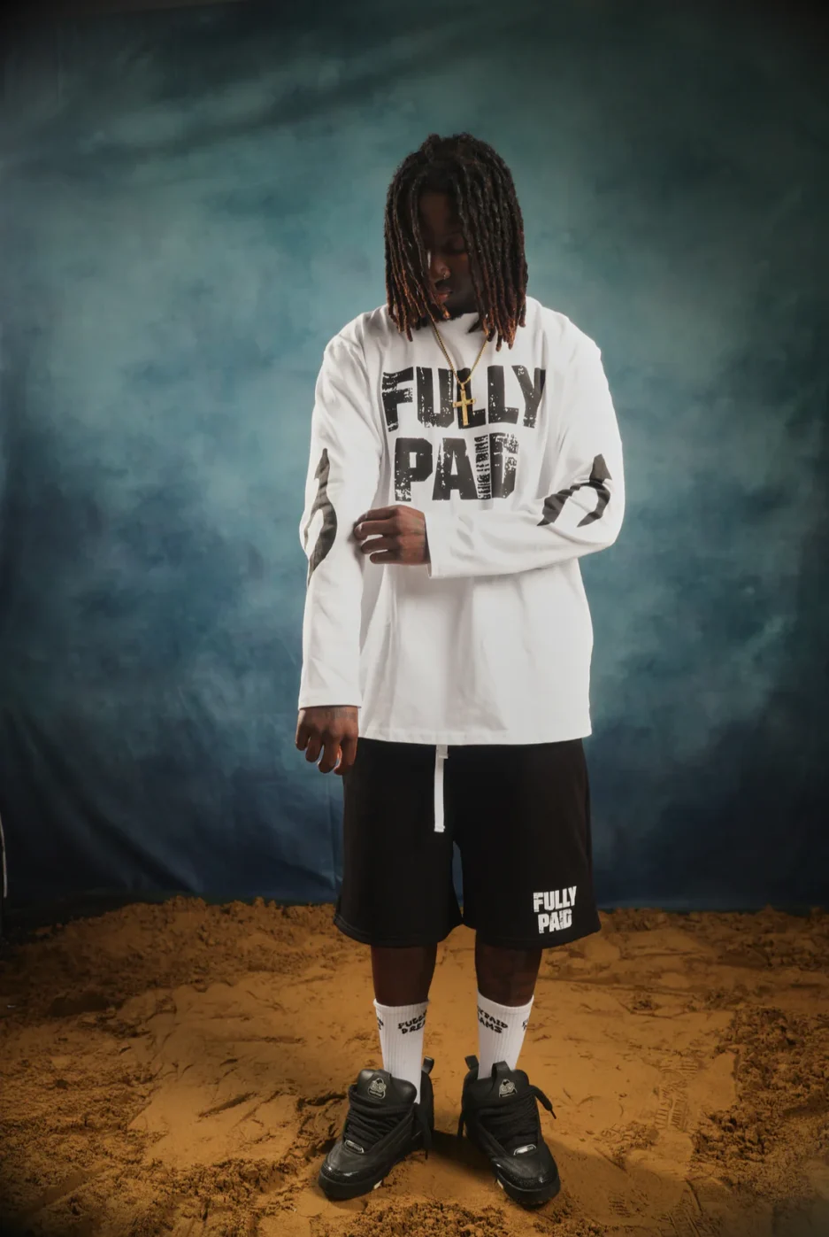 DRIFT LONG SLEEVE TEE WHITE BLACK