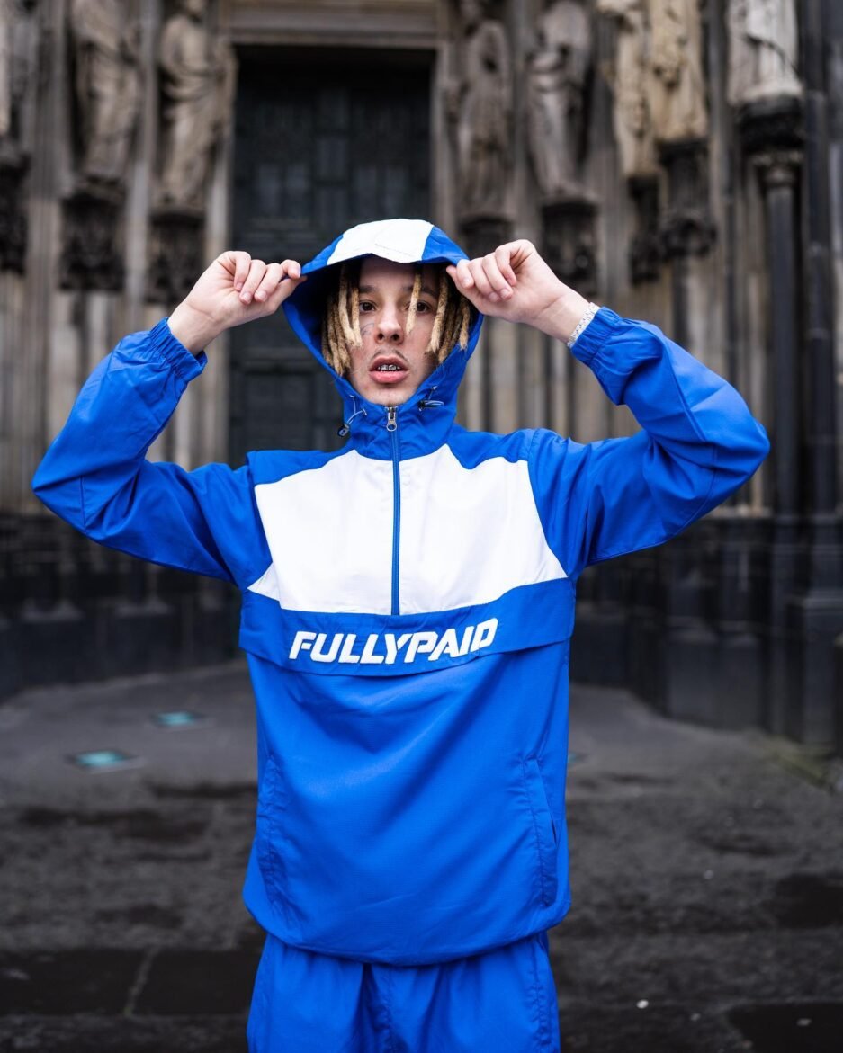 FULLYPAID HALF ZIP JACKET BLUE