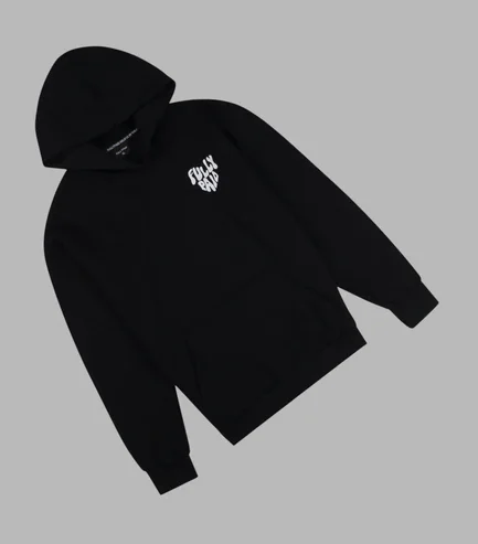 HEART HOODIE BLACK