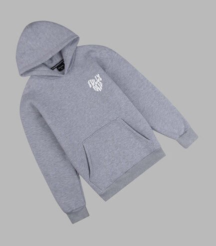 HEART HOODIE GREY
