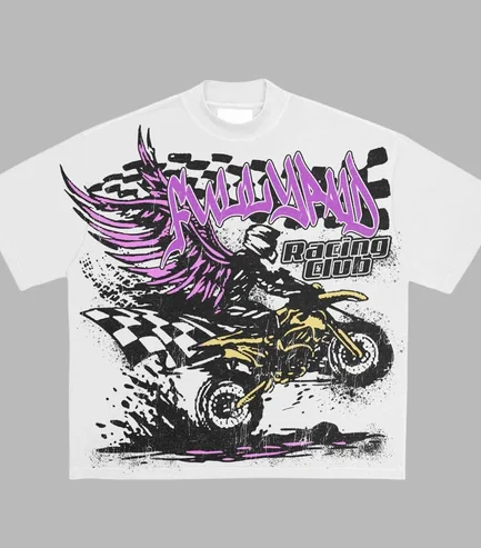 RACING CLUB TEE WHITE PURPLE